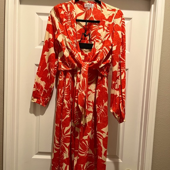 XIX Palms Pants - XIX Palms Tropical Wrap Top & High Waist Bottoms Small Vacation